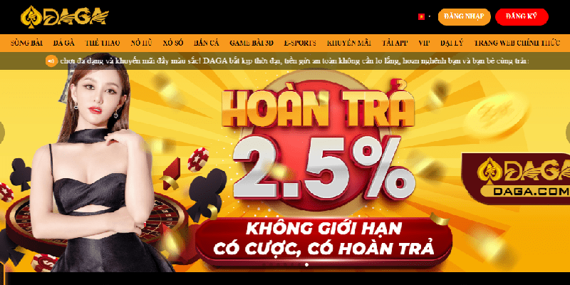 Đăng ký Daga, Cập nhật link vào đăng ký Daga không chặn Truy cập link nhà cái Daga để trải nghiệm và nhận thưởng