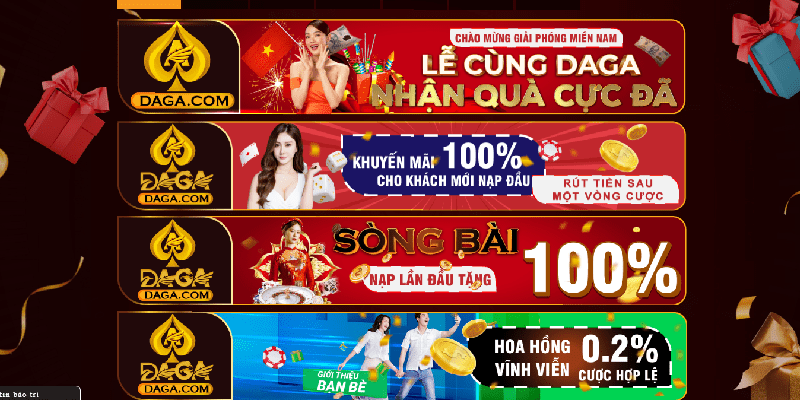Các chương trình và điều kiện nhận khuyến mãi Daga Các chương trình khuyến mãi tại DAGA