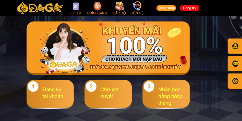 TRANG CHỦ Đăng ký đại lý nhà cái Daga mang lại cho người chơi lợi nhuận cực khủng